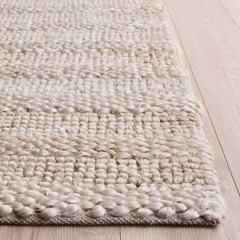 Tapis uni en jute / coton Keyia, Carré 6 pi