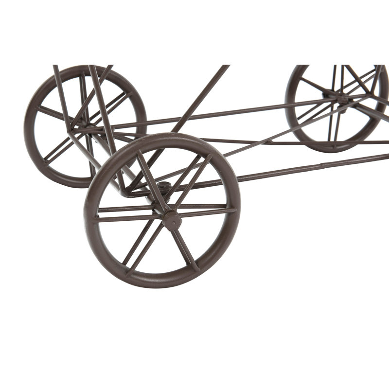 Metal Rolling Laundry Cart with Rack, Rust