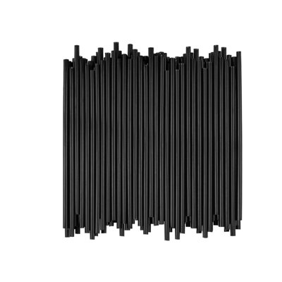 Pailles géantes noires de 7,75 po Ecoqualité, pailles en plastique jetables emballées individuellement pour les restaurants, les cafés, les bars, les traiteurs et les breuvages de tous les jours (500)