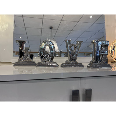 Cauthen Text & Numbers Letter Block