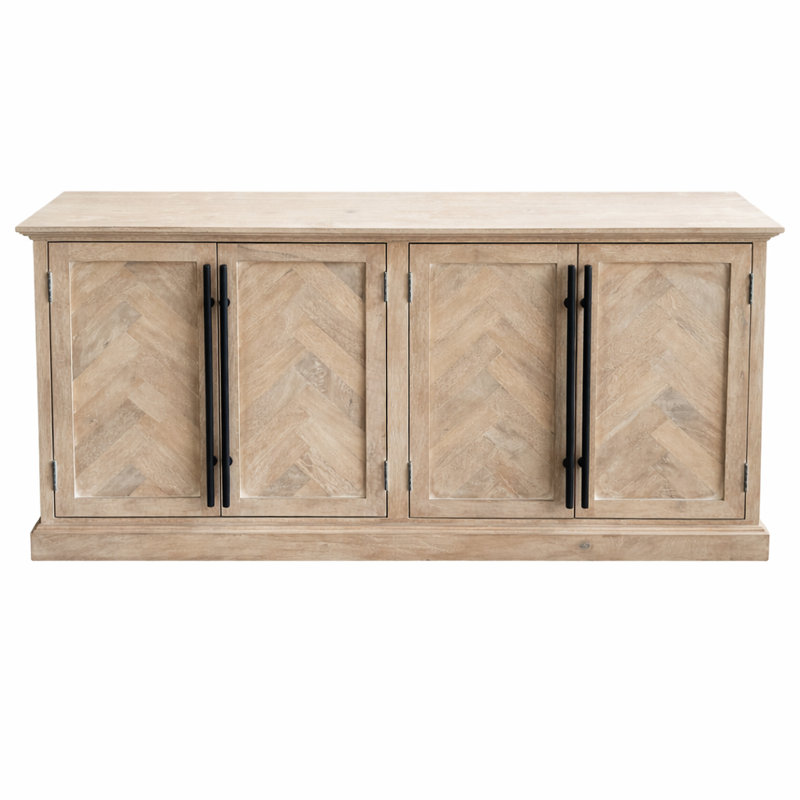 Harrison 70'' Solid Wood Sideboard, Distressed White Wash