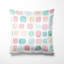 Coussin décoratif à motifs géométriques - Coussin à imprimé de carrés roses-125944850