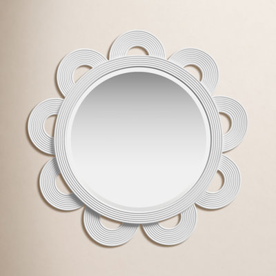 Chambers Rattan Scalloped Wall Mirror