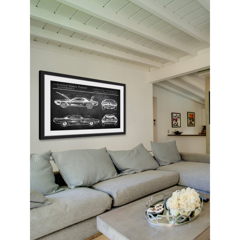 «Dodge Défiant», reproduction encadrée, H 12 po x l 18 po x P 1,5 po