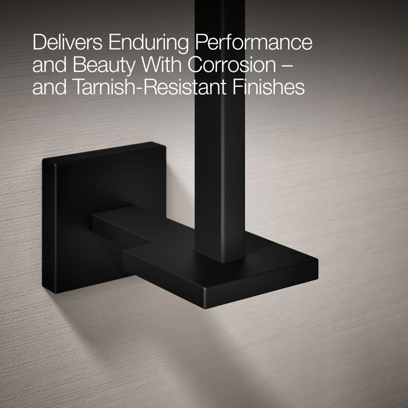 Square Vertical Toilet Tissue Holder, Matte Black