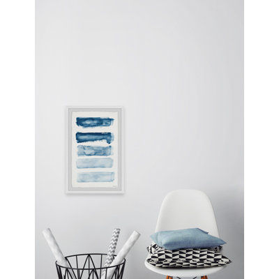 Five Shades Of Blue by - Picture Frame Print