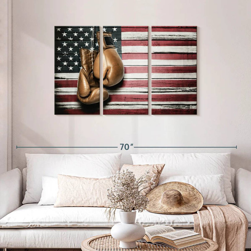 Borges American Boxing, 28" H x 45" W