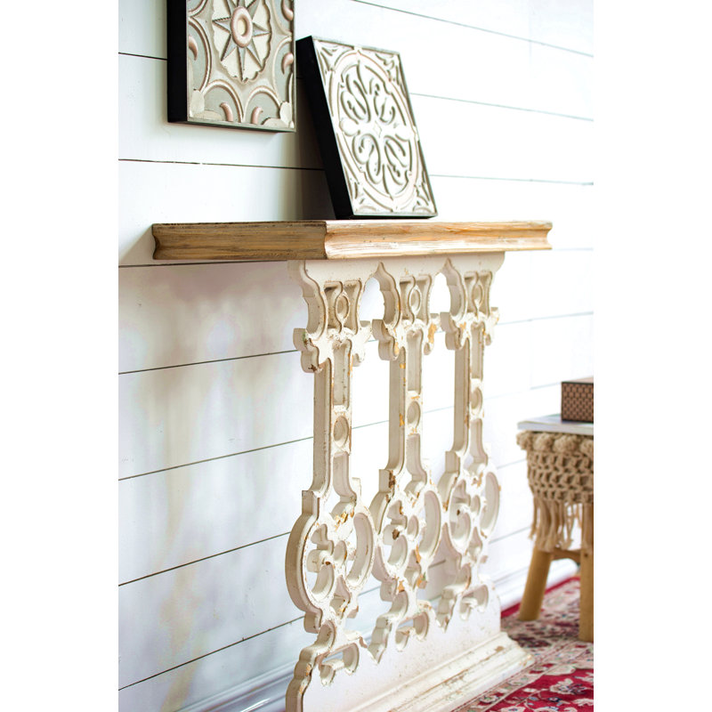 Console avec plateau en bois brun