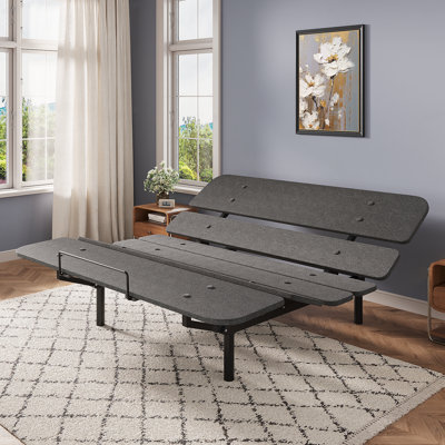 Premium King Adjustable Bed Frame with Zero Clearance, Adjustable Bed Base, 4 Ultra-Quiet Motors, Head & Foot Incline, Wireless Remote, Zero Gravity, Anti-Snore & Memory Presets, Easy Setup