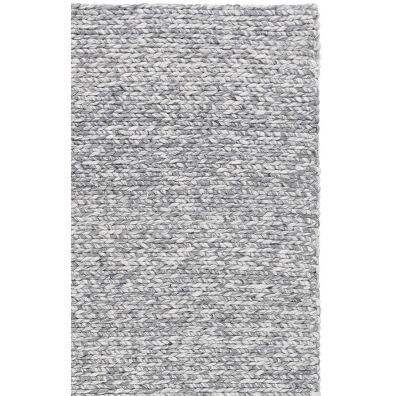 Tapis gris / ivoire en laine / viscose / coton tissé à la main Englewood Natura, Rectangle 6 pi x 9 pi