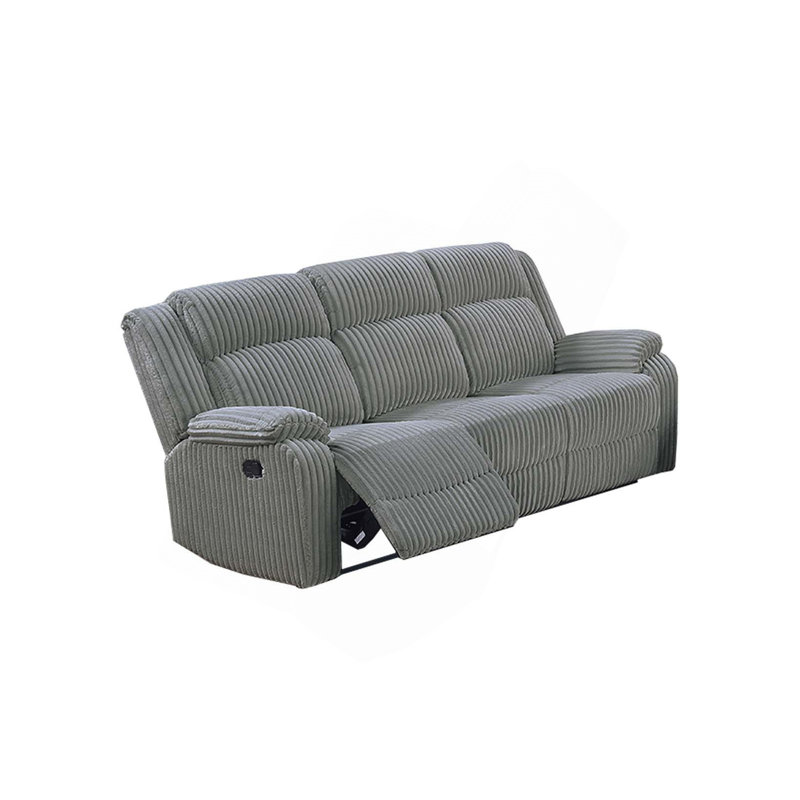 Canapé inclinable en fourrure de velours côtelé 1 pièce, Fumée
