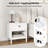 2-tier End Table w/Drawer Open Storage Shelf 2 Tiers Nightstand Bedroom-789190779