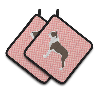 Manique Boston Terrier à damier