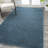 Asalah Solid Low-Pile Turquoise Rug-442553538