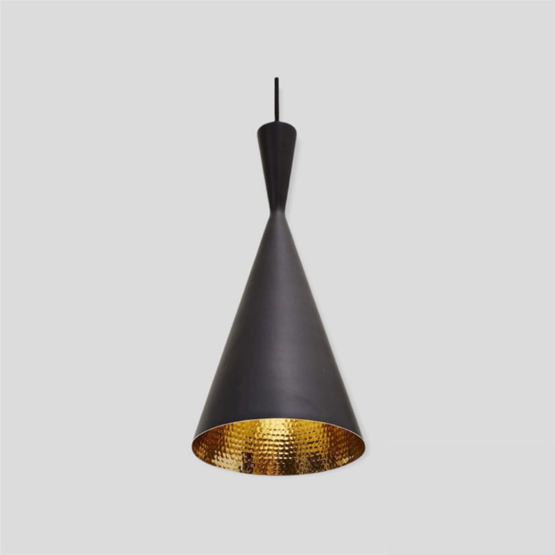 Arvik Single Black & Gold Pendant Light
