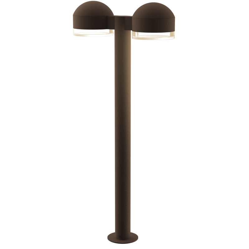 Borne d'éclairage DEL à l'intérieur en métal Reals®, Bronze texturé, H 17,75 po x l 5 po x P 13,5 po, Blanc transparent