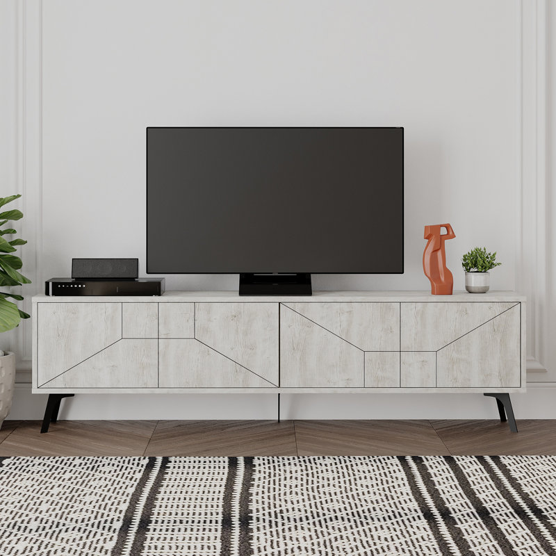 Dune 180cm TV Stand - Modern Design with Ample Storage for TVs up to 65", Ancient White