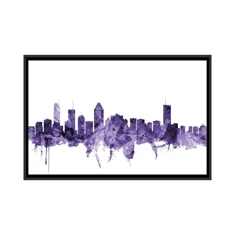 « montréal, canada horizon » par michael tompsett, impression sur toile tendue, H 18 po x l 26 po x P 1,5 po, Pas de tapis