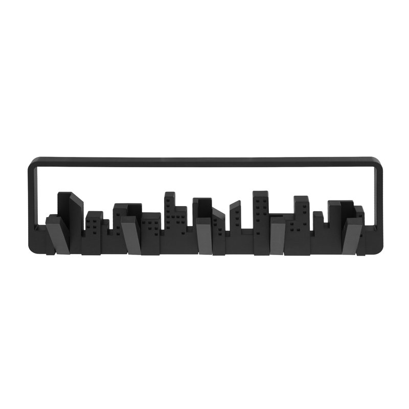 Umbra Skyline Multi-Hook Coat Rack, Black