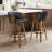 Lesli 30.51'' Swivel Tufted PU Leather Upholstered Bar Stool-1656213964