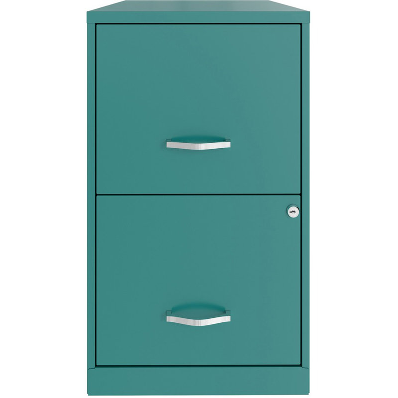 Teal 2-Drawer Lockable Steel File Cabinet