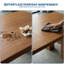 Table de salle à manger de style campagnard moderne pour 6 personnes - Table de cuisine en bois massif avec pieds robustes en forme de H - Mobilier rustique pour salle à manger et salon - Couleur noyer-936184059