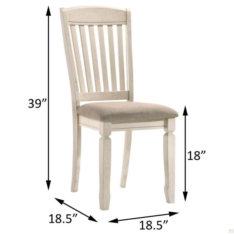 Ensemble de 2 chaises d'appoint à dossier à lattes brun clair et crème