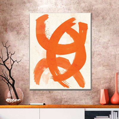 Burnt Orange Abstract - Wrapped Canvas Print