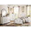 Table de chevet Traditional, 5 tiroirs, blanc