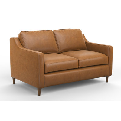 Sorrento 55" Wide 100% Full Top Grain Leather Loveseat
