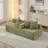 Green Chenille Convertible Floor Sofa Bed – 3-in-1 Lounge Couch-109284690