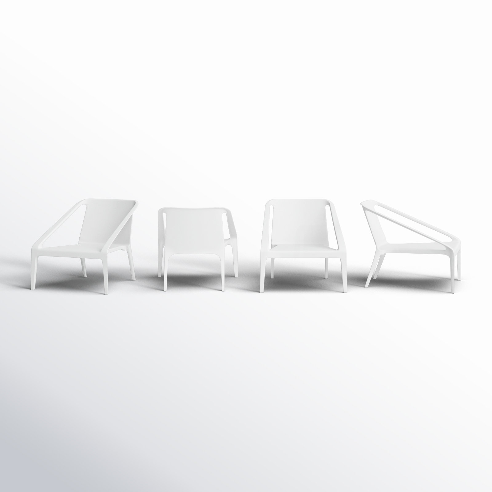 Marti Outdoor Lounge Chair, White