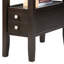 Table d'appoint / table de bout 24 po en bois, 2 tiroirs, design traditionnel