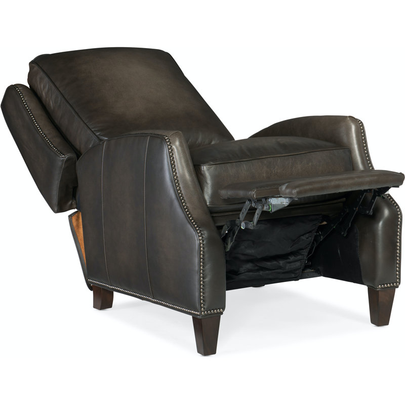 Kerley Recliner, Slate Gray Genuine Leather