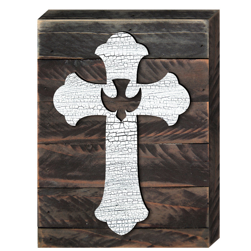 Décoration murale colombe cross, H 18 po x l 12 po x P 2 po