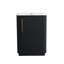 Meuble-lavabo autoportant de 24 pouces avec lavabo en céramique, portes cannelées et coins arrondis-128787486-128787487
