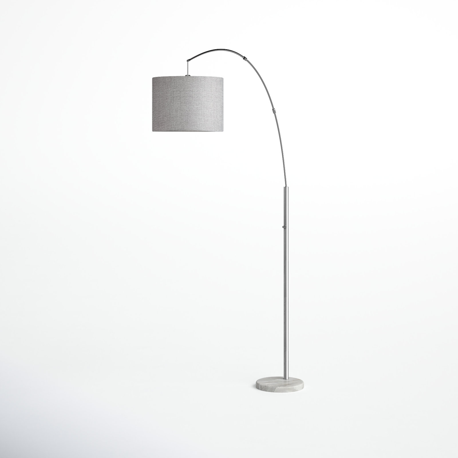 Felice 73.5'' Floor Lamp, White Marble, Gray