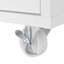 Table pour îlot de cuisine, avec table allongée, sur roulettes avec lumières à DEL, prises de courant et 2 portes en verre cannelé, avec un compartiment de rangement et 3 tablettes ouvertes latérales-1704498285