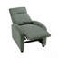 Fauteuil inclinable moderne en velours côtelé vert moelleux - structure en bois massif, meubles de salon-804389754