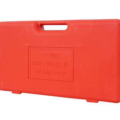Douille 21 pièces 3/4 po à 6 pans avec étui de soufflage rouge, cliquet 19 1/2 po, disjoncteur flexible de 18 po, rallonges de 4 po et de 8 po, pour utilisation industrielle dans une barre de combinaison haute et barres d'extension, 16 douilles ,