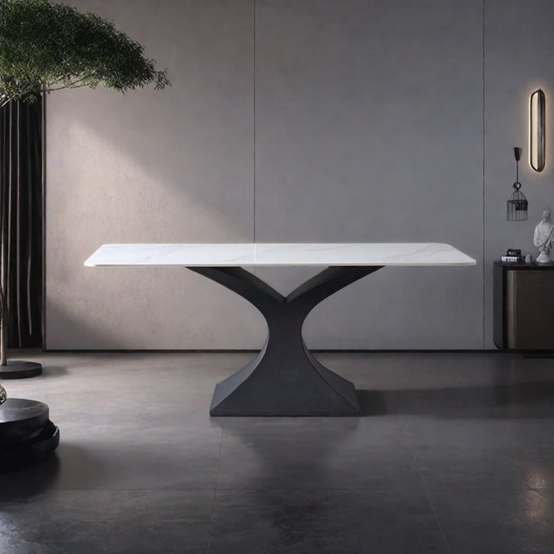 Table de salle à manger légère et luxueuse, H 29,53 po x L 55,12 po x l 31,5 po