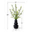 Vase en céramique noir 28 po Eucalyptus