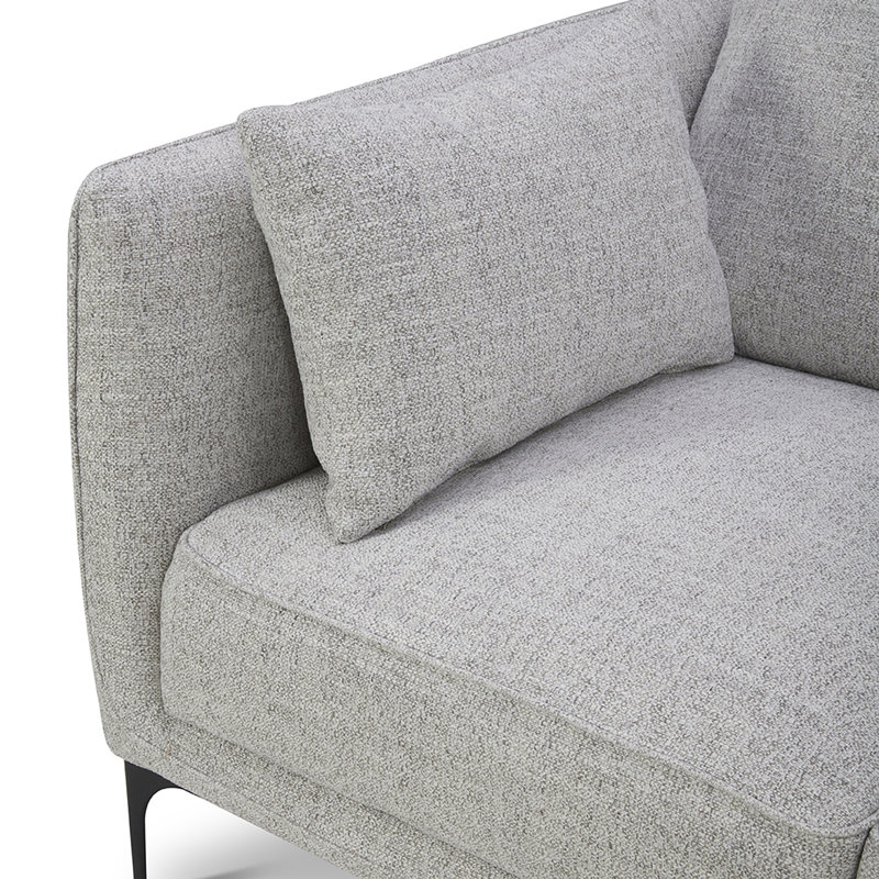 Ensemble de salon 2 pièces Rae, Polyester gris chiné