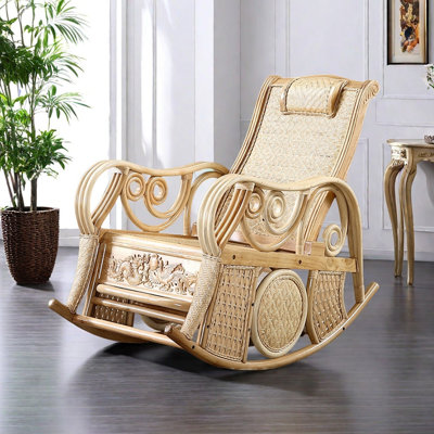 Chaise berçante en rotin décontractée Balcon