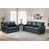 Navy Genuine Leather