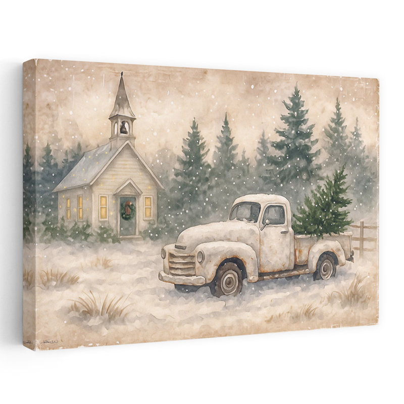 Winter Winter Chapel, H 40 po x l 60 po