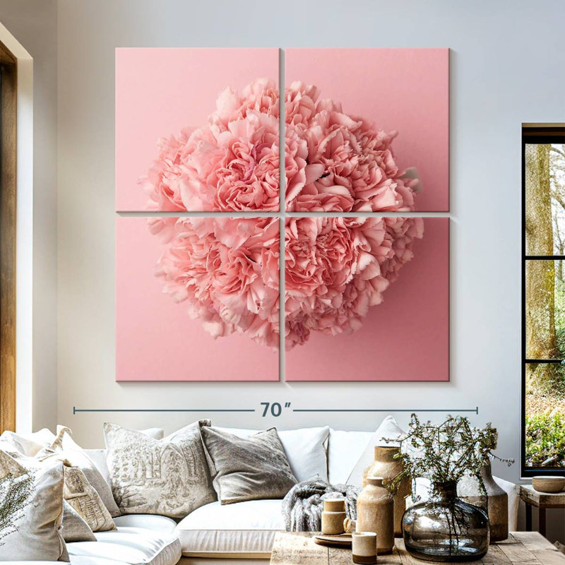 Œillet Harnek rose, H 57 po x l 57 po