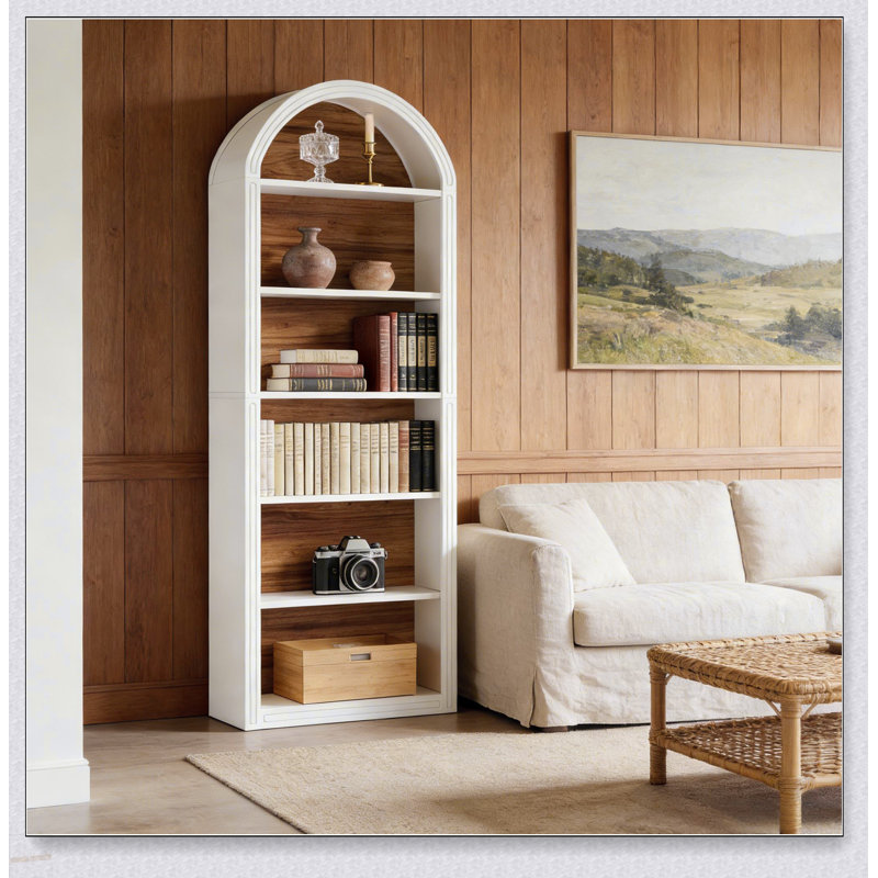 Élégante étagère de rangement à 6 niveaux en forme d'arche, parfaite pour organiser et mettre en valeur des trésors avec une esthétique moderne.