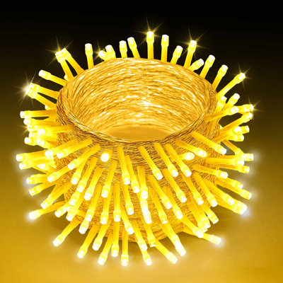 Guirlande de Noël à DEL 200 lumières DEL blanc chaud connectables de 76 pi