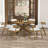  47" Round Dining Table With Solid Acacia Wood Legs For 4-6 Person For Kitchen